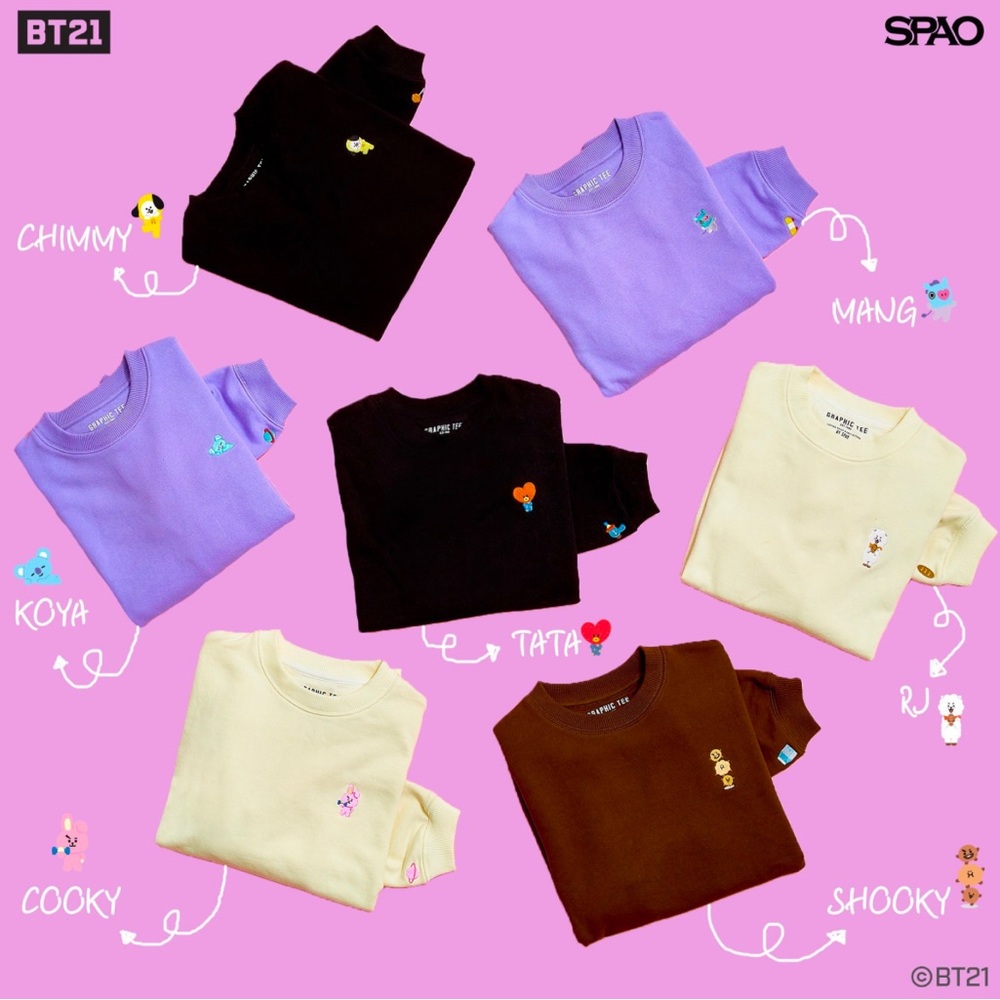 BT21 x SPAO Tata Sweatshirt
